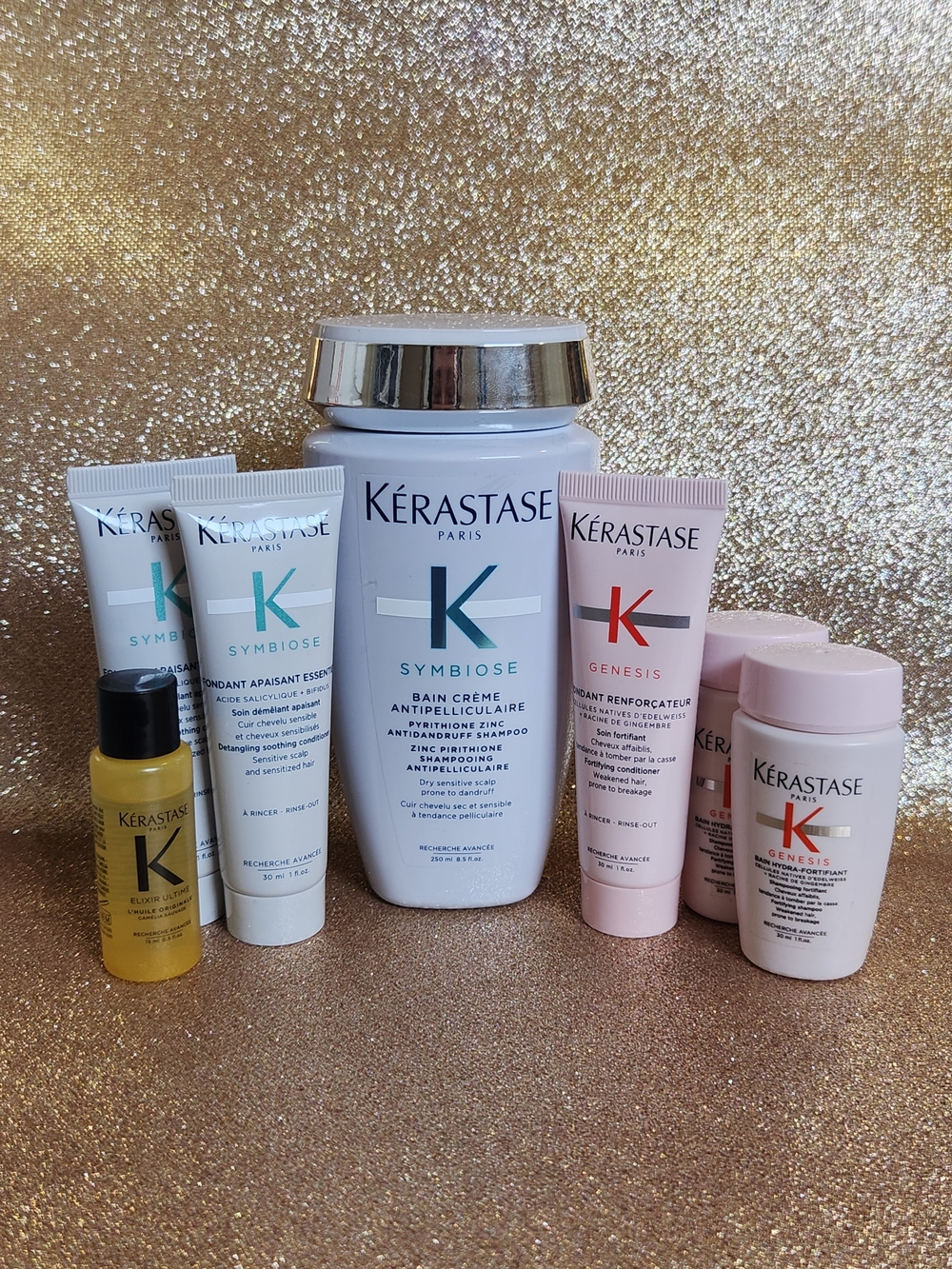 Kérastase Haircare Bundle: Symbiose & Genesis Set + Elixir Oil - New